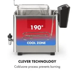 Family Fry Fritteuse 3000W Oil Drain Technology Edelstahl Silber 16 Family Fry Fritteuse 3000W Oil Drain Technology Edelstahl Silber -Klarstein 10033342 yy 0006 logo Klarstein Family Fry Fritteuse 3000W silber