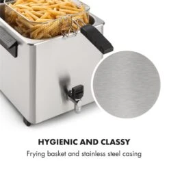 Family Fry Fritteuse 3000W Oil Drain Technology Edelstahl Silber 17 Family Fry Fritteuse 3000W Oil Drain Technology Edelstahl Silber -Klarstein 10033342 yy 0008 logo Klarstein Family Fry Fritteuse 3000W silber