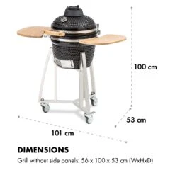 Queensize Kamado Grill Thermometer Abnehmbare Seitenteile Schwarz 21 Queensize Kamado Grill Thermometer Abnehmbare Seitenteile Schwarz -Klarstein 10033377 de 0010 logo