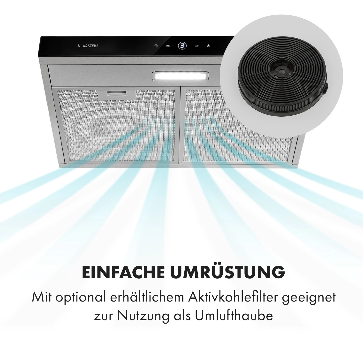 Contempo Neo Unterbau-Dunstabzugshaube 60cm 175m³/h LED Edelstahl 5 Contempo Neo Unterbau-Dunstabzugshaube 60cm 175m³/h LED Edelstahl – Bild 3