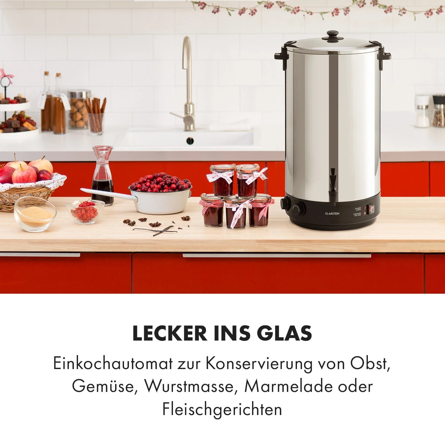 KonfiStar 60 Einkochautomat Getränkespender 2500W 60L 110°C 120min 4 KonfiStar 60 Einkochautomat Getränkespender 2500W 60L 110°C 120min – Bild 2