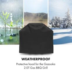 Gazooka 2.0T Wetterschutzhaube 600D Canvas 30/70% PE/PVC Schwarz 10 Gazooka 2.0T Wetterschutzhaube 600D Canvas 30/70% PE/PVC Schwarz -Klarstein 10033535 yy 0003 logo Klarstein Gazooka Wetterschutzhaube schwarz