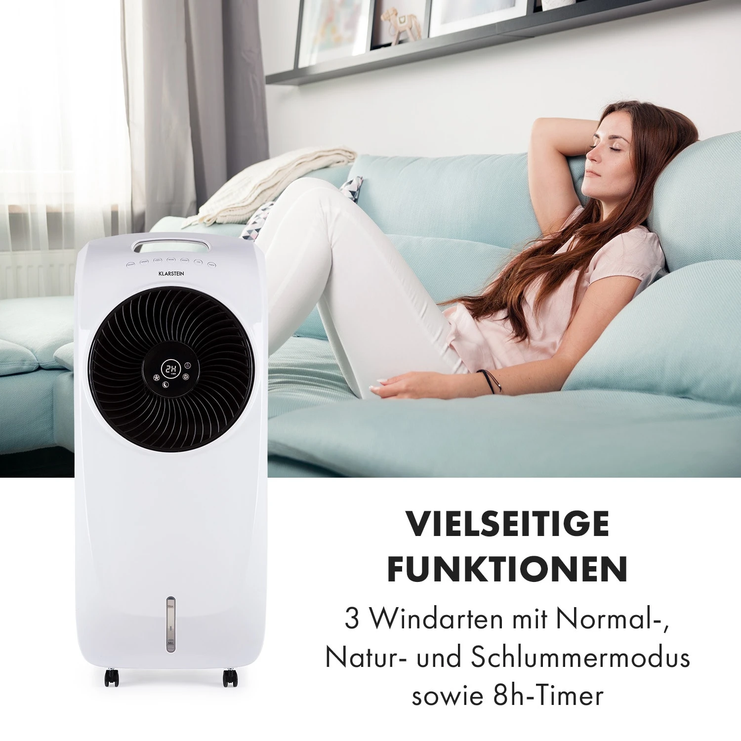 Rotator 4-in-1 Luftkühler 396 M³/h 110W 7 Ltr 360° Fernbedienung Mobil 8 Rotator 4-in-1 Luftkühler 396 M³/h 110W 7 Ltr 360° Fernbedienung Mobil – Bild 6