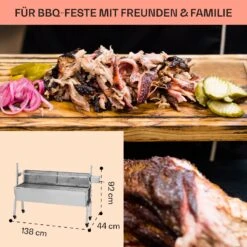 Sauenland Pro Spanferkelgrill Drehspieß 13W 4 Rollen Edelstahl 14 Sauenland Pro Spanferkelgrill Drehspieß 13W 4 Rollen Edelstahl -Klarstein 10033566 de 0006 usp