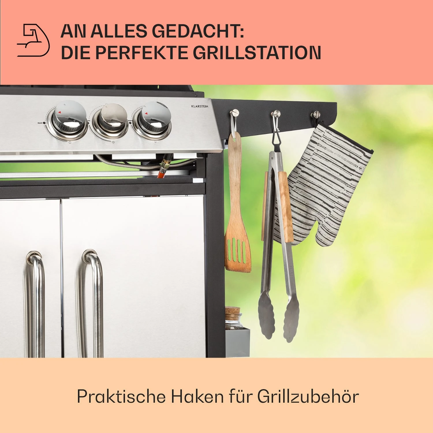 Tomahawk 3.1 S Gasgrill 3x3,6kW Brenner+2,7 KW 60x45cm Grill Edelstahl 9 Tomahawk 3.1 S Gasgrill 3x3,6kW Brenner+2,7 KW 60x45cm Grill Edelstahl – Bild 7