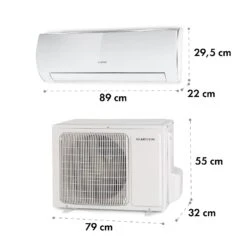 Windwaker Eco Split-Klimaanlage 9.000 BTU/2,7 KW Luftdurchsatz 610 M³/h Max. A++ 16 Windwaker Eco Split-Klimaanlage 9.000 BTU/2,7 KW Luftdurchsatz 610 M³/h Max. A++ -Klarstein 10033600 yy 0007 dimensions