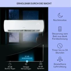 Windwaker Eco Split-Klimaanlage 12.000 BTU/3,5 KW Luftdurchsatz 680 M³/h Max. A++ 13 Windwaker Eco Split-Klimaanlage 12.000 BTU/3,5 KW Luftdurchsatz 680 M³/h Max. A++ -Klarstein 10033601 de 0004 usp