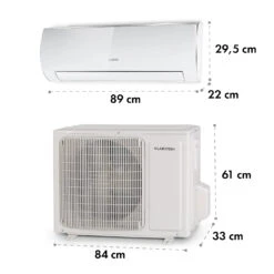 Windwaker Eco Split-Klimaanlage 12.000 BTU/3,5 KW Luftdurchsatz 680 M³/h Max. A++ 16 Windwaker Eco Split-Klimaanlage 12.000 BTU/3,5 KW Luftdurchsatz 680 M³/h Max. A++ -Klarstein 10033601 yy 0007 dimensions
