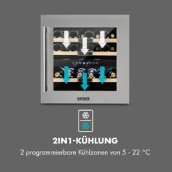 Vinsider 36 Weinkühlschrank 2 Kühlzonen 5-22°C 85l Edelstahl 13 Vinsider 36 Weinkühlschrank 2 Kühlzonen 5-22°C 85l Edelstahl -Klarstein 10033682 de 0003 logo