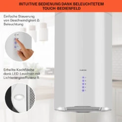 Beretta Inselabzugshaube Ø35cm Ab-/Umluft 650m³/h LED Edelstahl 14 Beretta Inselabzugshaube Ø35cm Ab-/Umluft 650m³/h LED Edelstahl -Klarstein 10033719 de 0004 usp