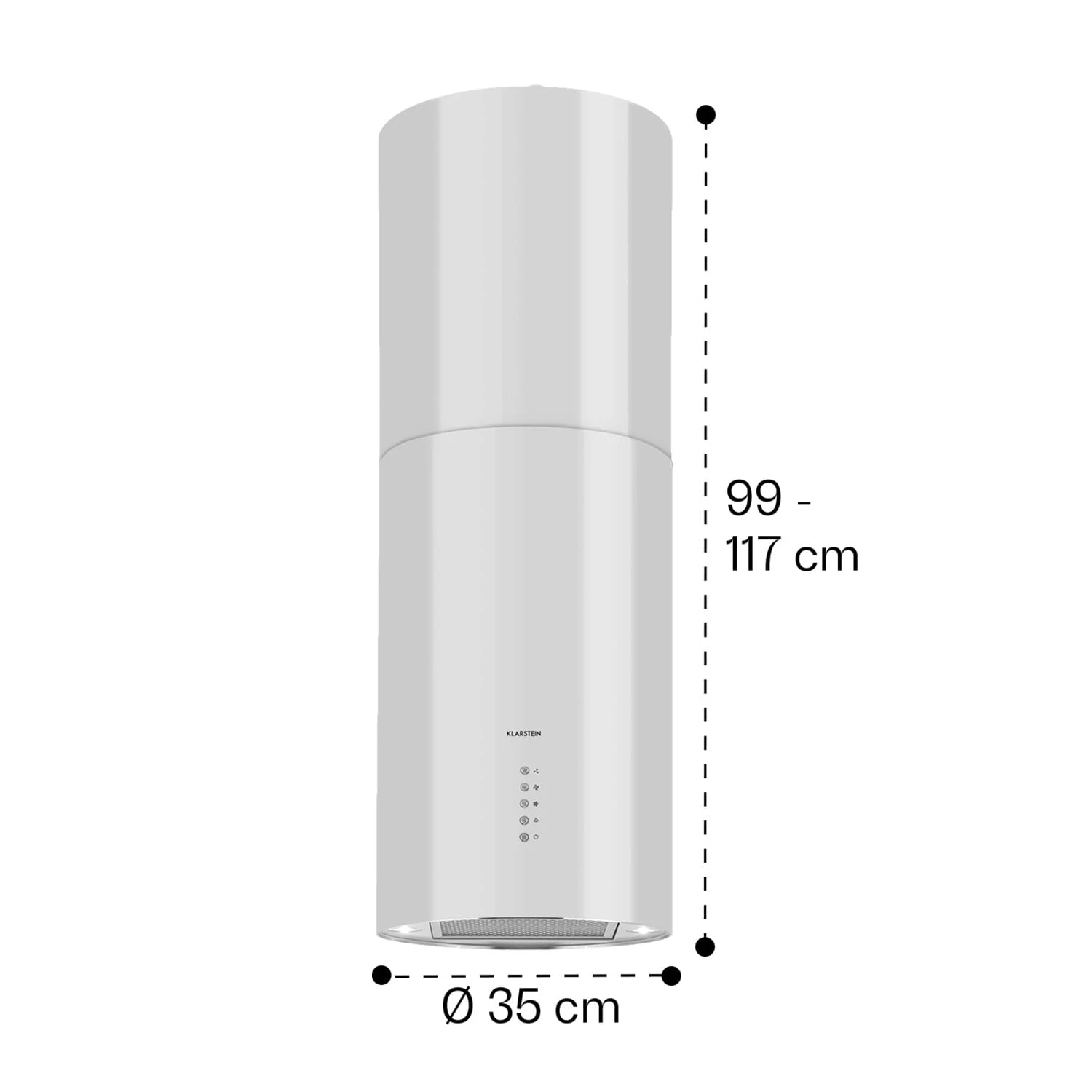 Beretta Inselabzugshaube Ø35cm Ab-/Umluft 650m³/h LED Edelstahl 10 Beretta Inselabzugshaube Ø35cm Ab-/Umluft 650m³/h LED Edelstahl – Bild 8