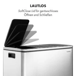 Grandmaster Trash Treteimer 54l / 3x18L Geräuschlos PP Edelstahl 10 Grandmaster Trash Treteimer 54l / 3x18L Geräuschlos PP Edelstahl -Klarstein 10033726 de 0003 logo