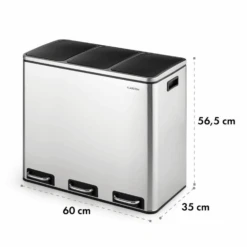 Grandmaster Trash Treteimer 54l / 3x18L Geräuschlos PP Edelstahl 13 Grandmaster Trash Treteimer 54l / 3x18L Geräuschlos PP Edelstahl -Klarstein 10033726 yy 0006 logo Klarstein Grandmaster Trash Treteimer 54l