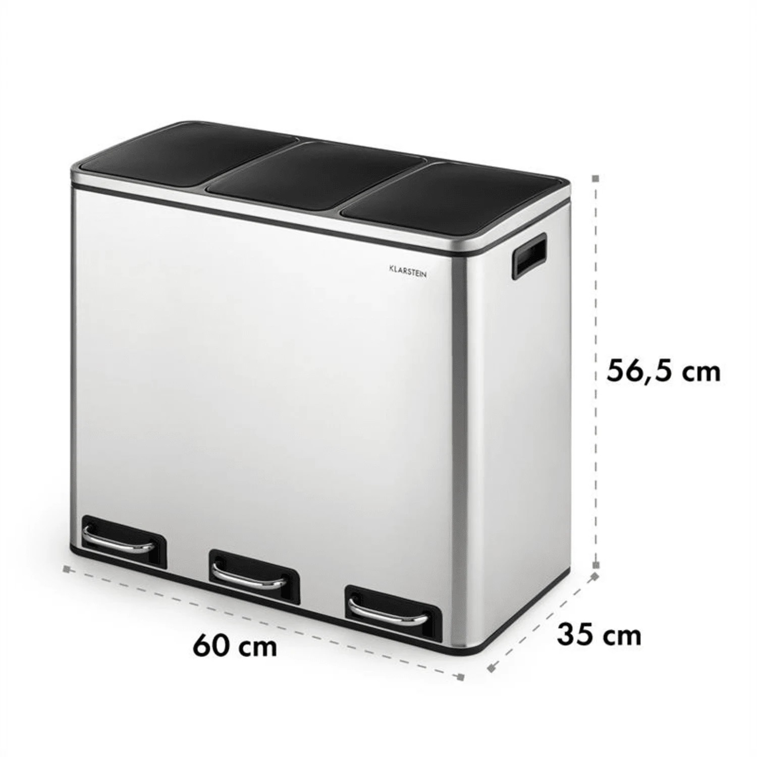 Grandmaster Trash Treteimer 54l / 3x18L Geräuschlos PP Edelstahl 8 Grandmaster Trash Treteimer 54l / 3x18L Geräuschlos PP Edelstahl – Bild 6