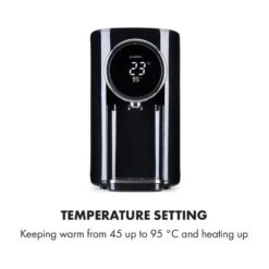 Hot Spring Plus Heißwasserspender 5l Edelstahl-Wassertank 45-95 °C 15 Hot Spring Plus Heißwasserspender 5l Edelstahl-Wassertank 45-95 °C -Klarstein 10033753 yy 0006 logo Klarstein Hot Spring Heisswasserspender schwarz