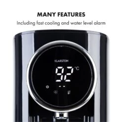 Hot Spring Plus Heißwasserspender 5l Edelstahl-Wassertank 45-95 °C 16 Hot Spring Plus Heißwasserspender 5l Edelstahl-Wassertank 45-95 °C -Klarstein 10033753 yy 0007 logo Klarstein Hot Spring Heisswasserspender schwarz