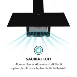 Laurel 90 Dunstabzugshaube 90cm Abluft: 350 M³/h LED Touch Schwarz 17 Laurel 90 Dunstabzugshaube 90cm Abluft: 350 M³/h LED Touch Schwarz -Klarstein 10033768 de 0004 logo