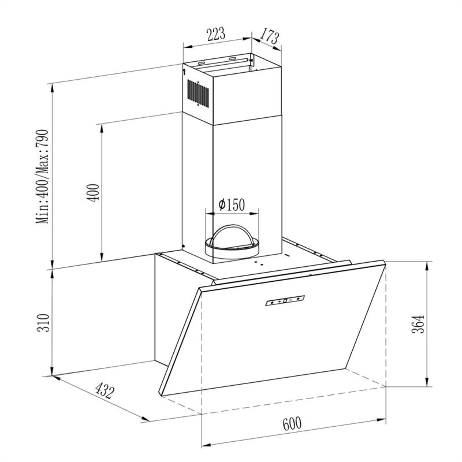Silver Lining 60 Dunstabzugshaube 60cm 600m³/h EEK A Edelstahl 14 Silver Lining 60 Dunstabzugshaube 60cm 600m³/h EEK A Edelstahl – Bild 12