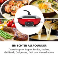 Szechuan Hot Pot Und Grillplatte 5l Vol. 1350 W, 600 W Rot -Klarstein 10033779 de 0005 logo