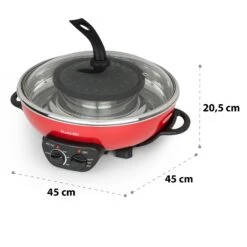 Szechuan Hot Pot Und Grillplatte 5l Vol. 1350 W, 600 W Rot -Klarstein 10033779 yy 0009 logo