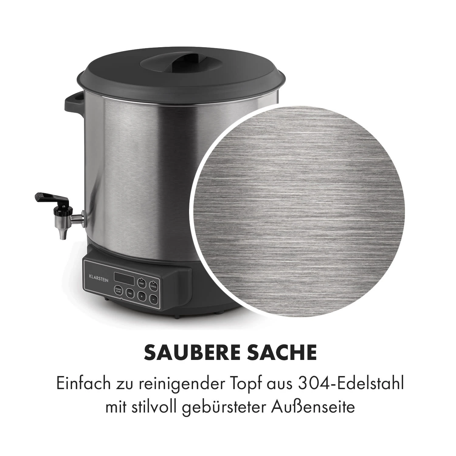 Lady Marmalade Einkochautomat Getränkespender 27L 100°C 12h Edelstahl 8 Lady Marmalade Einkochautomat Getränkespender 27L 100°C 12h Edelstahl – Bild 6