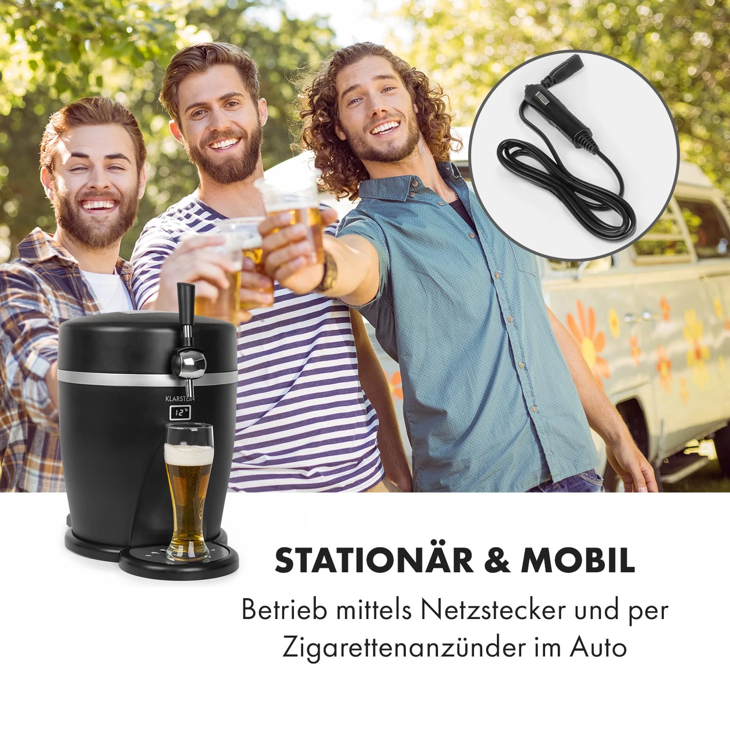 Tap2Go Mobile 2-in1 Bierzapfanlage Mit Getränkekühler 5l/13l Schwarz 4 Tap2Go Mobile 2-in1 Bierzapfanlage Mit Getränkekühler 5l/13l Schwarz – Bild 2