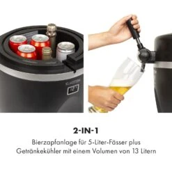 Tap2Go Mobile 2-in1 Bierzapfanlage Mit Getränkekühler 5l/13l Schwarz 13 Tap2Go Mobile 2-in1 Bierzapfanlage Mit Getränkekühler 5l/13l Schwarz -Klarstein 10034006 de 0003 logo