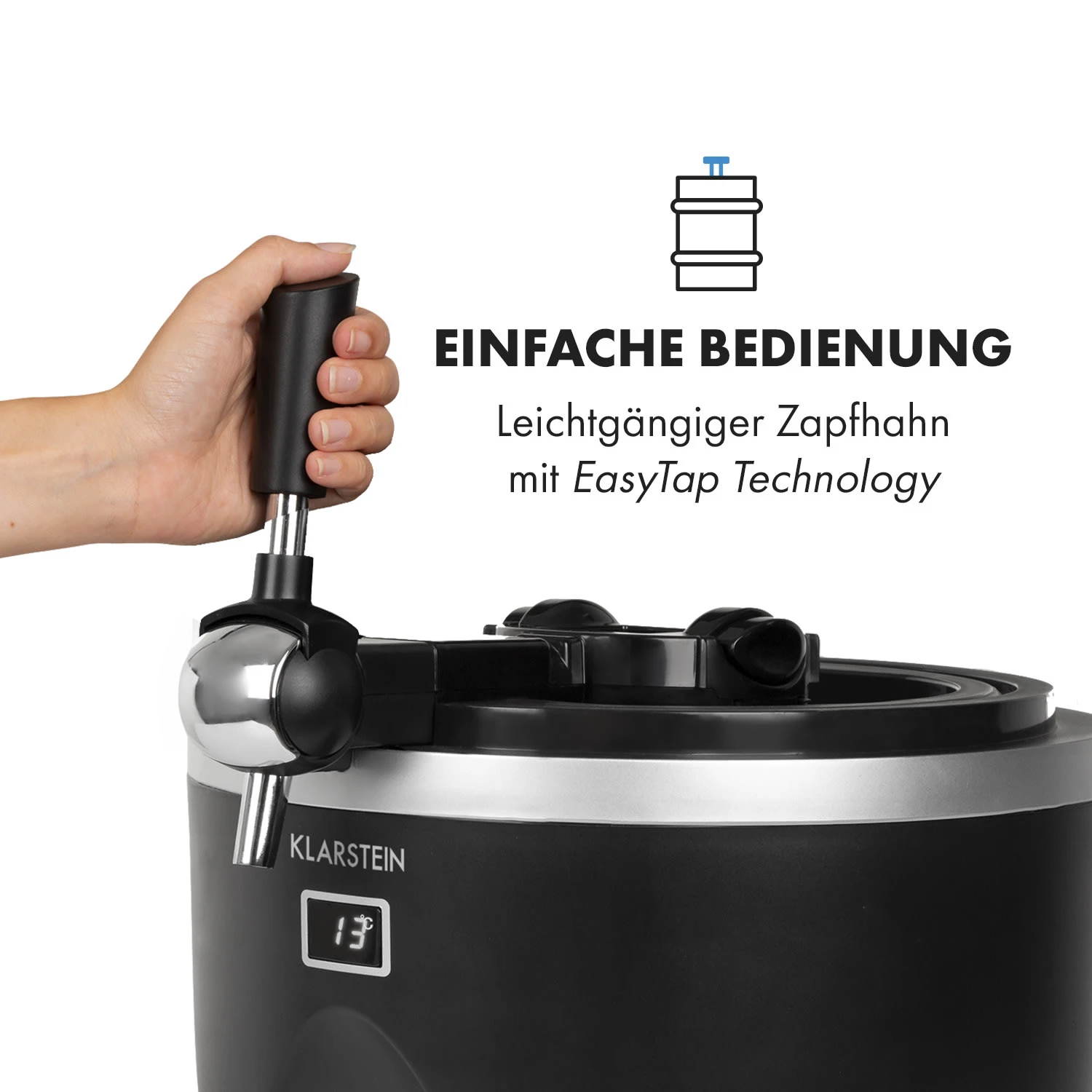 Tap2Go Mobile 2-in1 Bierzapfanlage Mit Getränkekühler 5l/13l Schwarz 9 Tap2Go Mobile 2-in1 Bierzapfanlage Mit Getränkekühler 5l/13l Schwarz – Bild 7