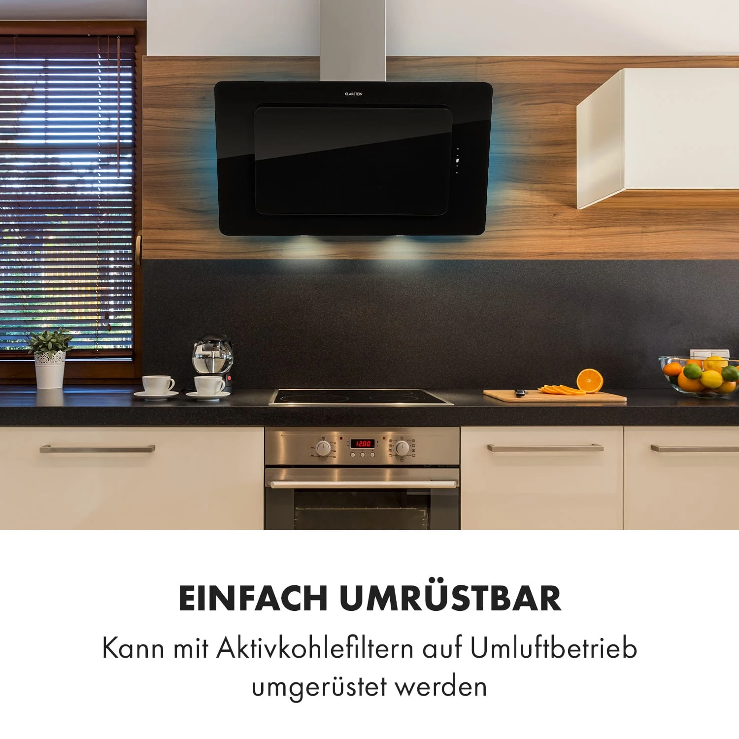 Helena 90 Dunstabzugshaube 595 M³/h LED-Display Schwarz 4 Helena 90 Dunstabzugshaube 595 M³/h LED-Display Schwarz – Bild 2