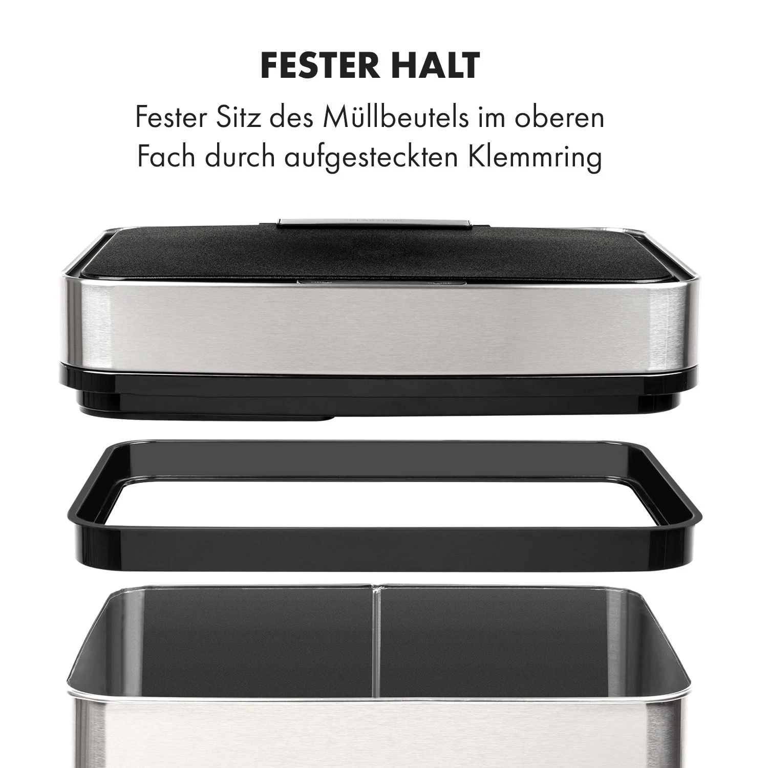 Touchless Müllsammler Sensor 72L 4 Behälter ABS PP Edelstahl Gebürstet 12 Touchless Müllsammler Sensor 72L 4 Behälter ABS PP Edelstahl Gebürstet – Bild 10