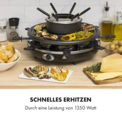 Fonduelette Raclette Und Fondue 1350W 1 Liter 38 Cm Ø Für 8 Personen 13 Fonduelette Raclette Und Fondue 1350W 1 Liter 38 Cm Ø Für 8 Personen -Klarstein 10034138 de 0005 logo