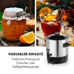 Biggie Eco Einkochautomat & Getränkespender 1000W 30-100°C Zapfhahn 9l 15 Biggie Eco Einkochautomat & Getränkespender 1000W 30-100°C Zapfhahn 9l -Klarstein 10034147 de 0005 logo