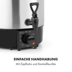 Biggie Eco Einkochautomat & Getränkespender 1000W 30-100°C Zapfhahn 9l 16 Biggie Eco Einkochautomat & Getränkespender 1000W 30-100°C Zapfhahn 9l -Klarstein 10034147 de 0006 logo