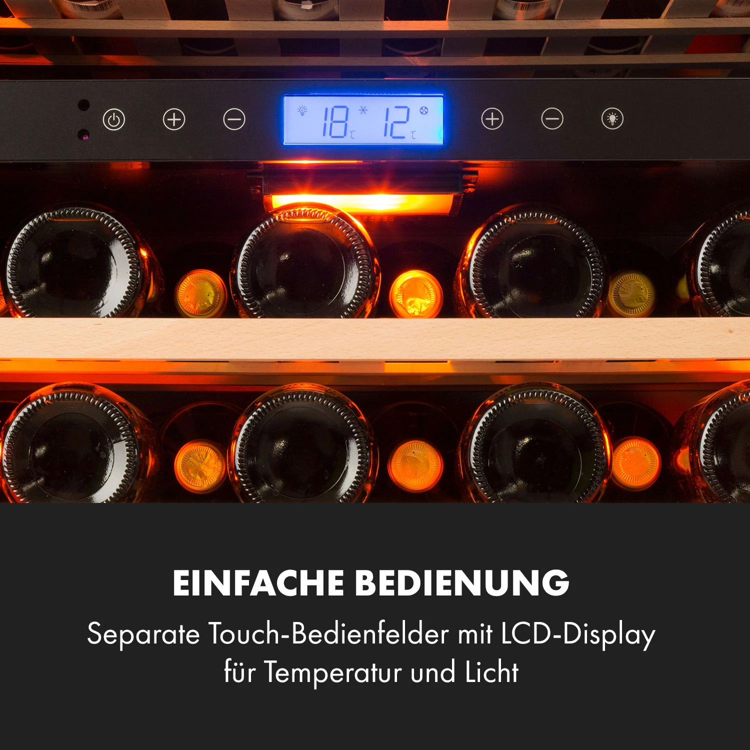 Vinovilla 43 Built-In Duo Onyx Weinkühlschrank 129l 43 Fl. 2 Zonen 6 Vinovilla 43 Built-In Duo Onyx Weinkühlschrank 129l 43 Fl. 2 Zonen – Bild 4