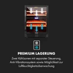 Vinovilla 43 Built-In Duo Onyx Weinkühlschrank 129l 43 Fl. 2 Zonen 16 Vinovilla 43 Built-In Duo Onyx Weinkühlschrank 129l 43 Fl. 2 Zonen -Klarstein 10034155 de 0006 logo