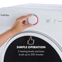Jet Set Mini-Wäschetrockner Ablufttrockner 1020W EEK C 3kg 50cm Weiß 13 Jet Set Mini-Wäschetrockner Ablufttrockner 1020W EEK C 3kg 50cm Weiß -Klarstein 10034158 yy 0004 logo Klarstein Jet Set Waeschetrockner weiss