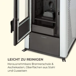 Energiewende Pelletofen 5/10 KW 5 Stufen Timer 18kg 250m³ Fernbedienung Grau 19 Energiewende Pelletofen 5/10 KW 5 Stufen Timer 18kg 250m³ Fernbedienung Grau -Klarstein 10034181 de 0008 logo