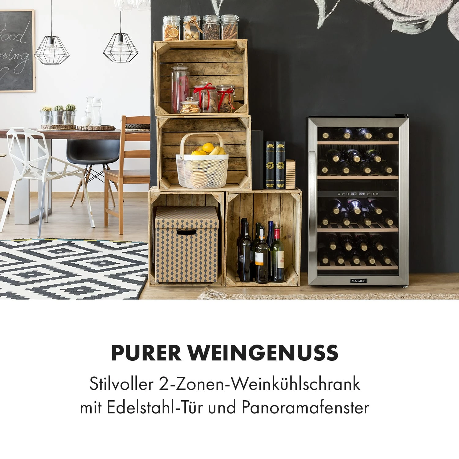 Vinamour 45 DuoWeinkühlschrank 2 Zonen 118 Ltr / 45 Fl 5-18 °C 4 Vinamour 45 DuoWeinkühlschrank 2 Zonen 118 Ltr / 45 Fl 5-18 °C – Bild 2