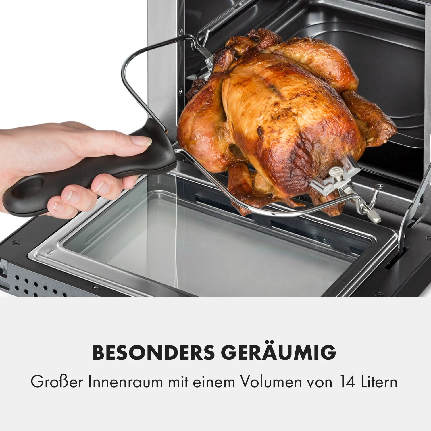 AeroVital Cube Chef Heißluftfritteuse 1700 W 14 Liter 16 Programme Ober- Und Unterhitze 6 AeroVital Cube Chef Heißluftfritteuse 1700 W 14 Liter 16 Programme Ober- Und Unterhitze – Bild 4