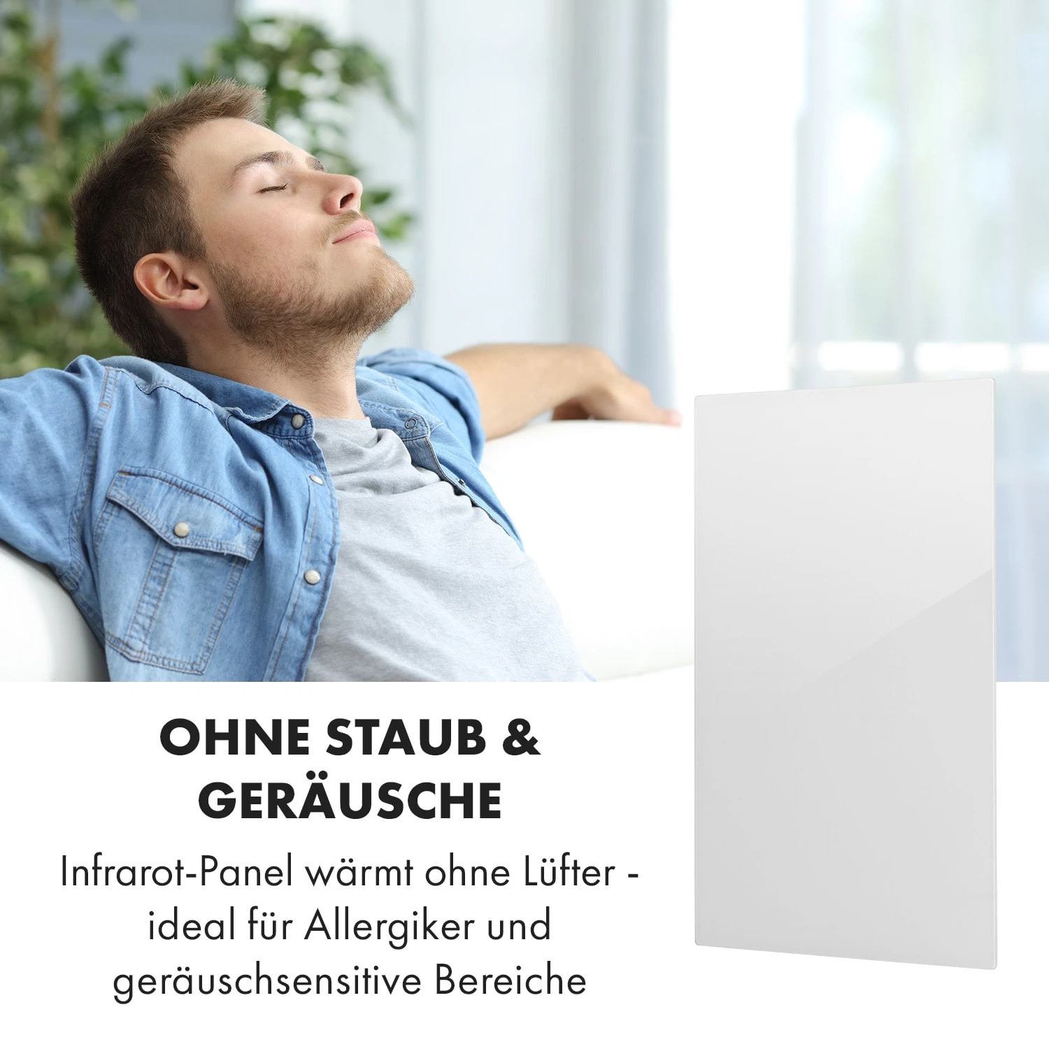 Crystal Wall Infrarotheizung 100x60cm 600W Wochentimer IP54 Weiß 7 Crystal Wall Infrarotheizung 100x60cm 600W Wochentimer IP54 Weiß – Bild 5