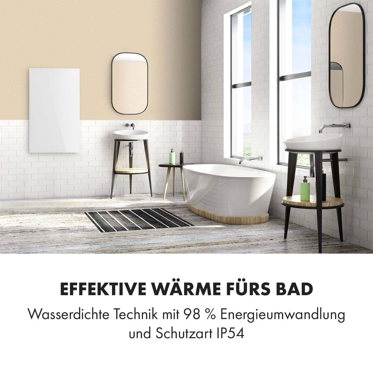 Crystal Wall Infrarotheizung 100x60cm 600W Wochentimer IP54 Weiß 8 Crystal Wall Infrarotheizung 100x60cm 600W Wochentimer IP54 Weiß – Bild 6