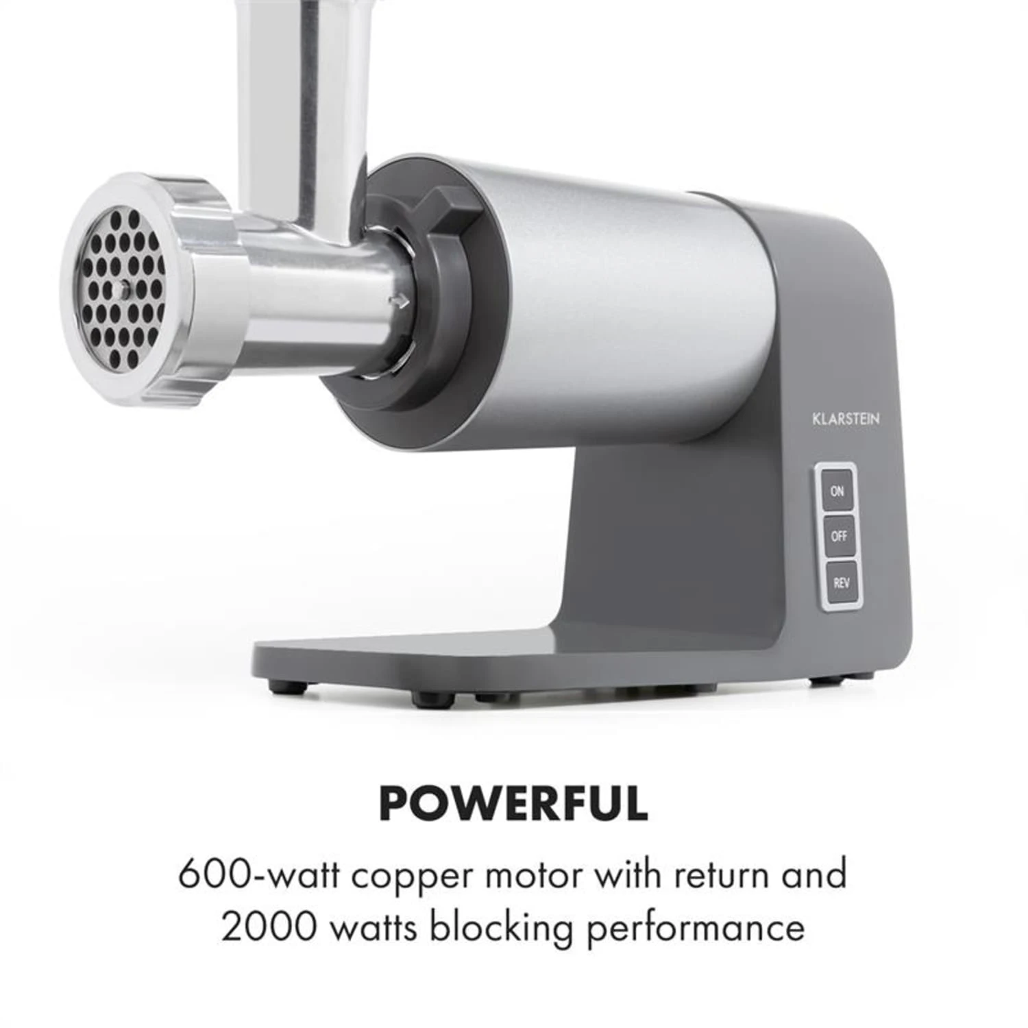 Mett Max Elektrischer Fleischwolf 600W Kupfermotor Aluminium 9 Mett Max Elektrischer Fleischwolf 600W Kupfermotor Aluminium – Bild 7