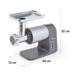 Mett Max Elektrischer Fleischwolf 600W Kupfermotor Aluminium 17 Mett Max Elektrischer Fleischwolf 600W Kupfermotor Aluminium -Klarstein 10034244 yy 0008 logo Klarstein Mett Max elektrischer Fleischwolf grau