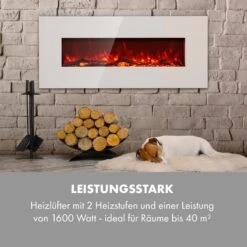 Lausanne Long Elektrischer Kamin 1600W 2 Heizstufen 128 Cm 14 Lausanne Long Elektrischer Kamin 1600W 2 Heizstufen 128 Cm -Klarstein 10034250 de 0006 logo