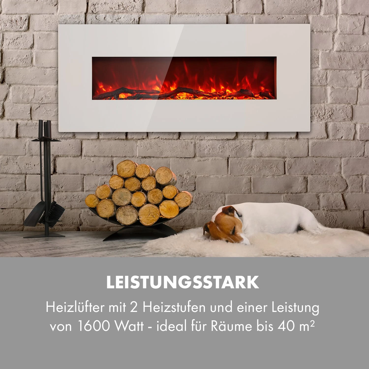 Lausanne Long Elektrischer Kamin 1600W 2 Heizstufen 128 Cm 8 Lausanne Long Elektrischer Kamin 1600W 2 Heizstufen 128 Cm – Bild 6