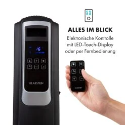 Thermaxx Noir Ölradiator 2500W 10-30° C 24h-Timer Fernbedienung 12 Thermaxx Noir Ölradiator 2500W 10-30° C 24h-Timer Fernbedienung -Klarstein 10034253 de 0003 logo