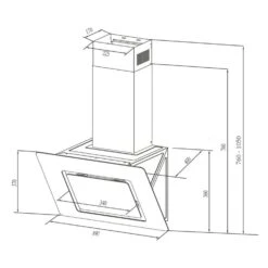 Sofia 90 Dunstabzugshaube Kopffrei 300 M³/h Touch-Control Glasfront -Klarstein 10034261 yy 0010 logo Klarstein Sofia 90 Dunstabzugshaube 90cm weiss