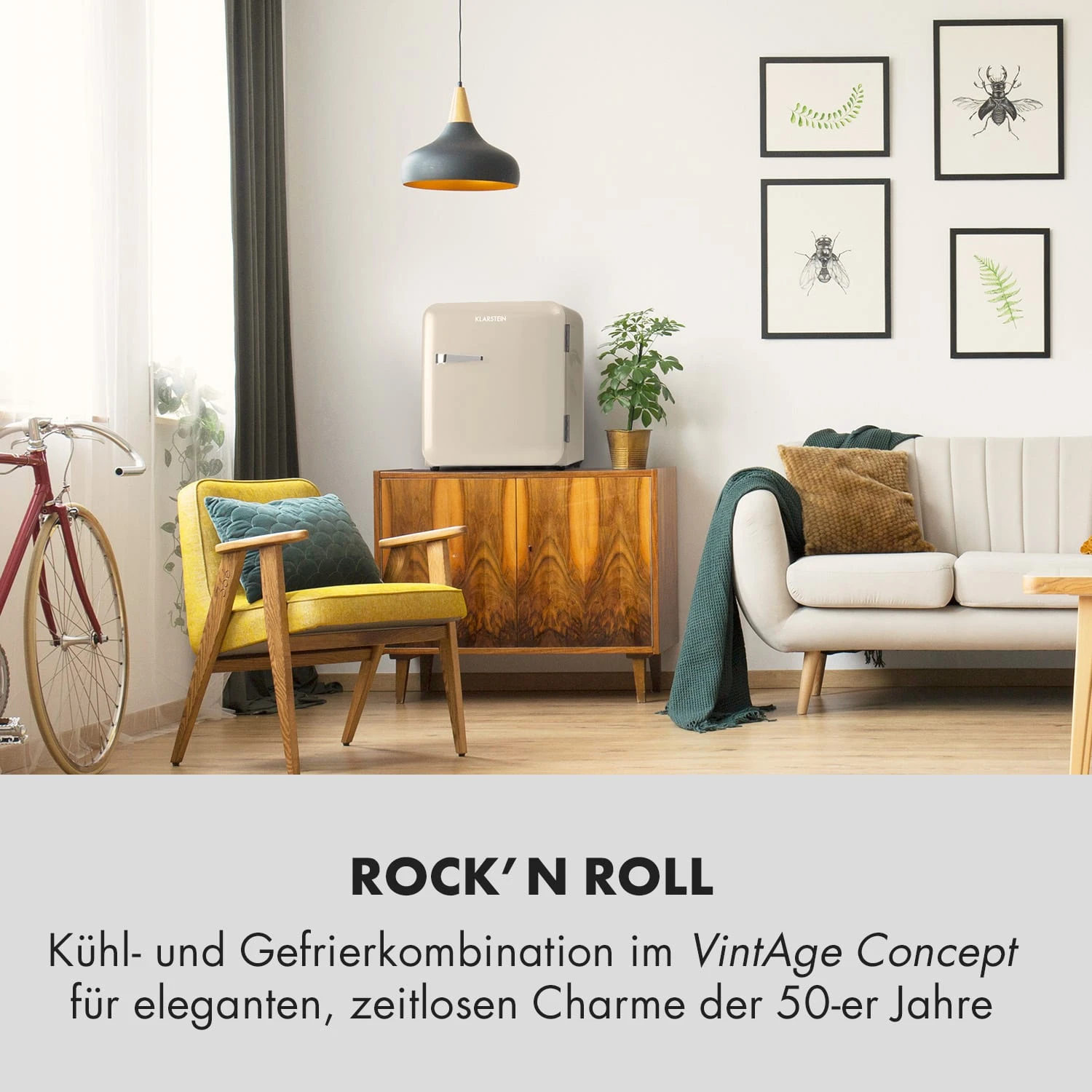 Audrey Mini Retro-Kühlschrank 48l 2 Ebenen 4 Audrey Mini Retro-Kühlschrank 48l 2 Ebenen – Bild 2