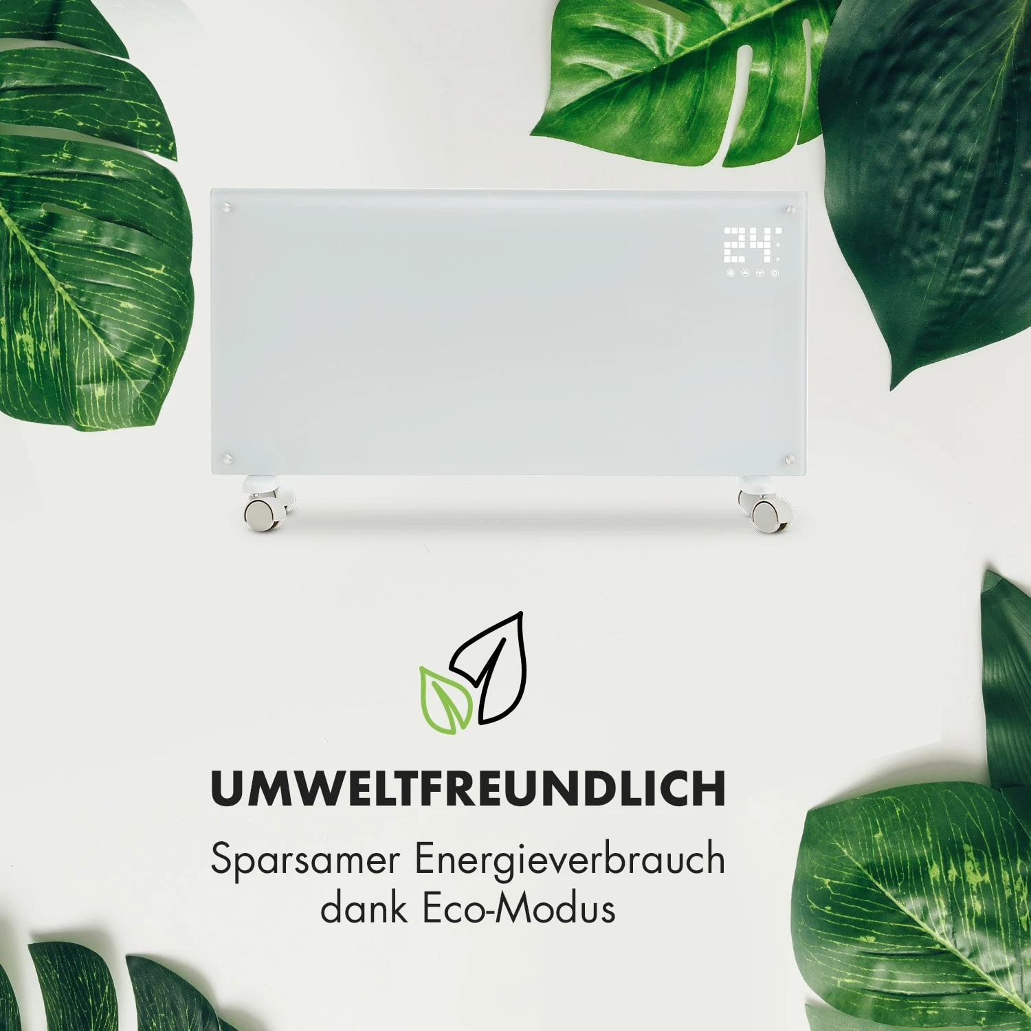 Bornholm Smart Konvektions-Heizgerät | 2000 W | SmartHeat Design: WiFi-Verbindung | LED-Display | 24-h-Timer | 2 Heizstufen: 1000 / 2000 W | IP24: Spritzwassergeschützt | Fernbedienung | Standgerät 9 Bornholm Smart Konvektions-Heizgerät | 2000 W | SmartHeat Design: WiFi-Verbindung | LED-Display | 24-h-Timer | 2 Heizstufen: 1000 / 2000 W | IP24: Spritzwassergeschützt | Fernbedienung | Standgerät – Bild 7