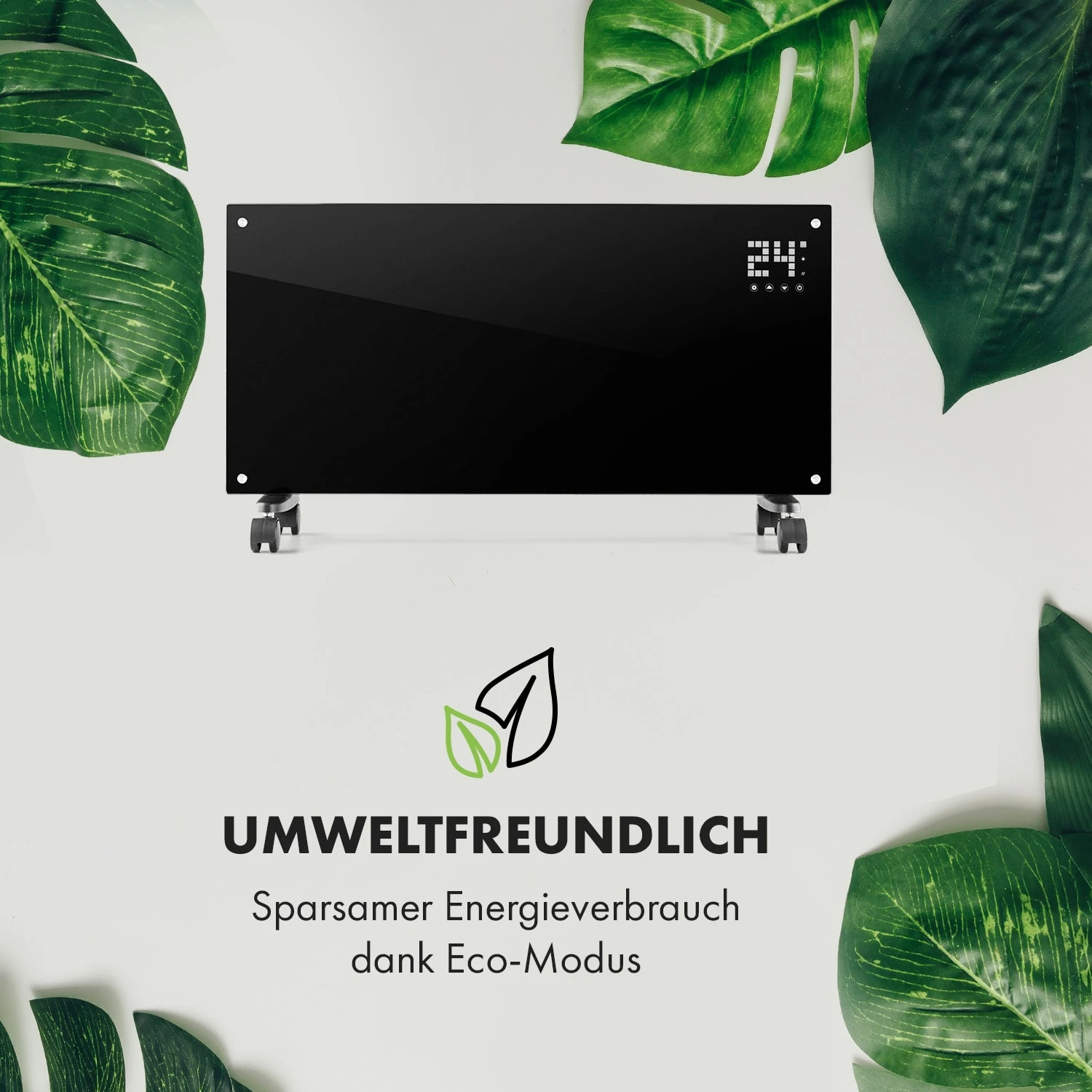 Bornholm Smart Konvektions-Heizgerät | 2000 W | SmartHeat Design: WiFi-Verbindung | LED-Display | 24-h-Timer | 2 Heizstufen: 1000 / 2000 W | IP24: Spritzwassergeschützt | Fernbedienung | Standgerät 9 Bornholm Smart Konvektions-Heizgerät | 2000 W | SmartHeat Design: WiFi-Verbindung | LED-Display | 24-h-Timer | 2 Heizstufen: 1000 / 2000 W | IP24: Spritzwassergeschützt | Fernbedienung | Standgerät – Bild 7